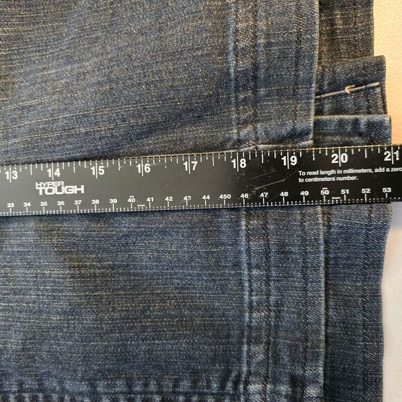 Levi's Jean Jacket Women's Large Mock Neck Button Dk Wash Blue Strauss Signature - Picture 9 of 16